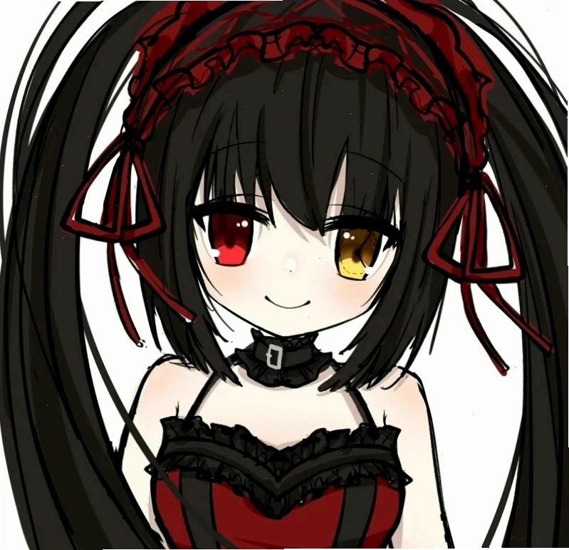 Ảnh Kurumi anime chibi dễ thương với đôi mắt to tròn