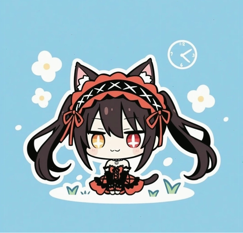 Ảnh Kurumi chibi đầy màu sắc và đáng yêu