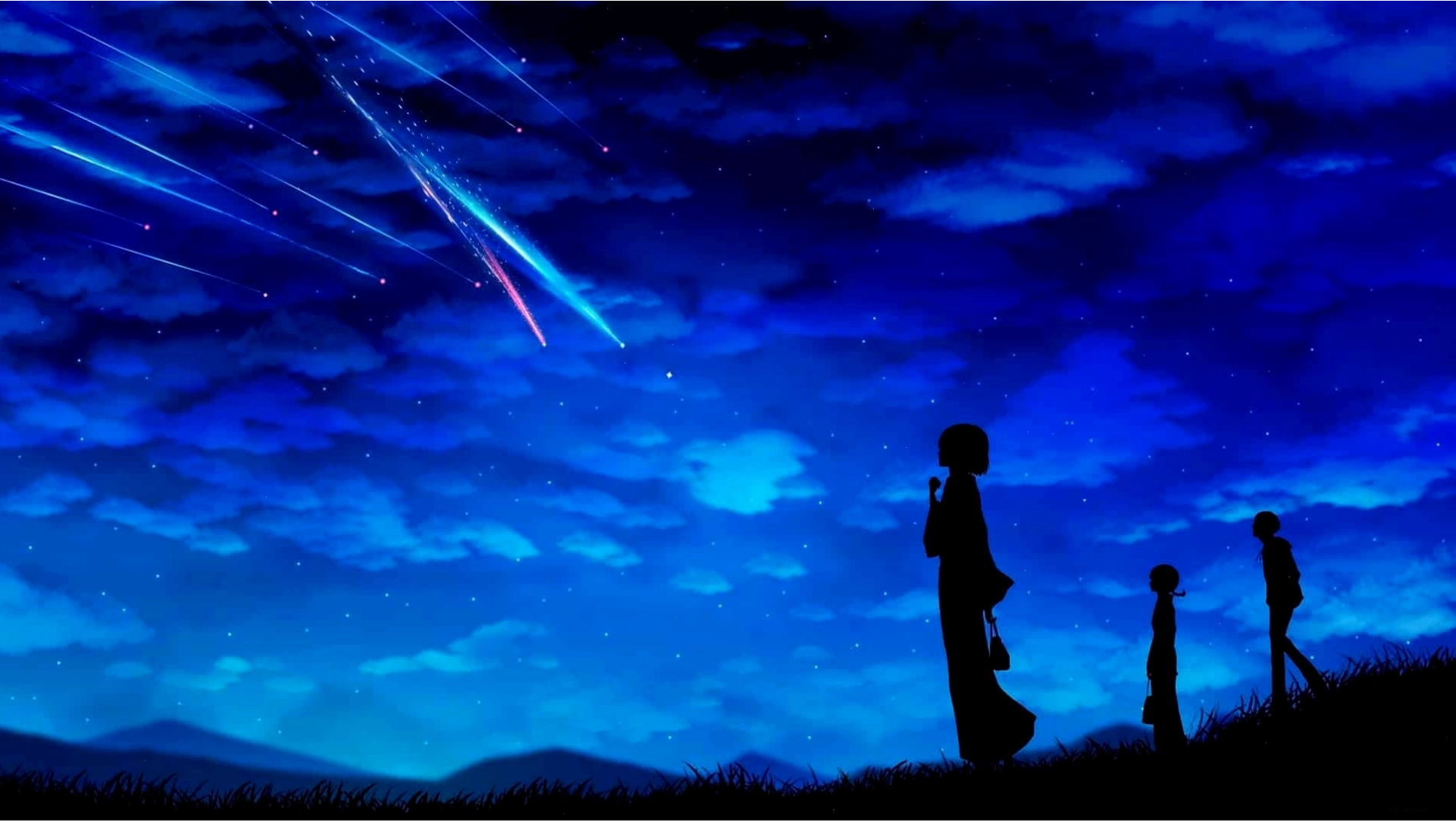 Ảnh nền Anime Galaxy đẹp buồn về tình yêu
