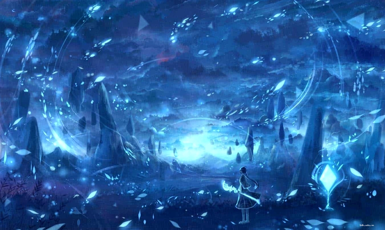 Ảnh nền Anime Galaxy lấp lánh với nhiều màu sắc