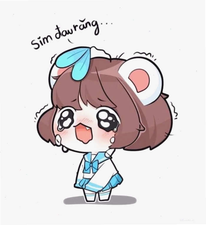 Ảnh Simmy chibi với vẻ ngoài trong sáng, đáng yêu