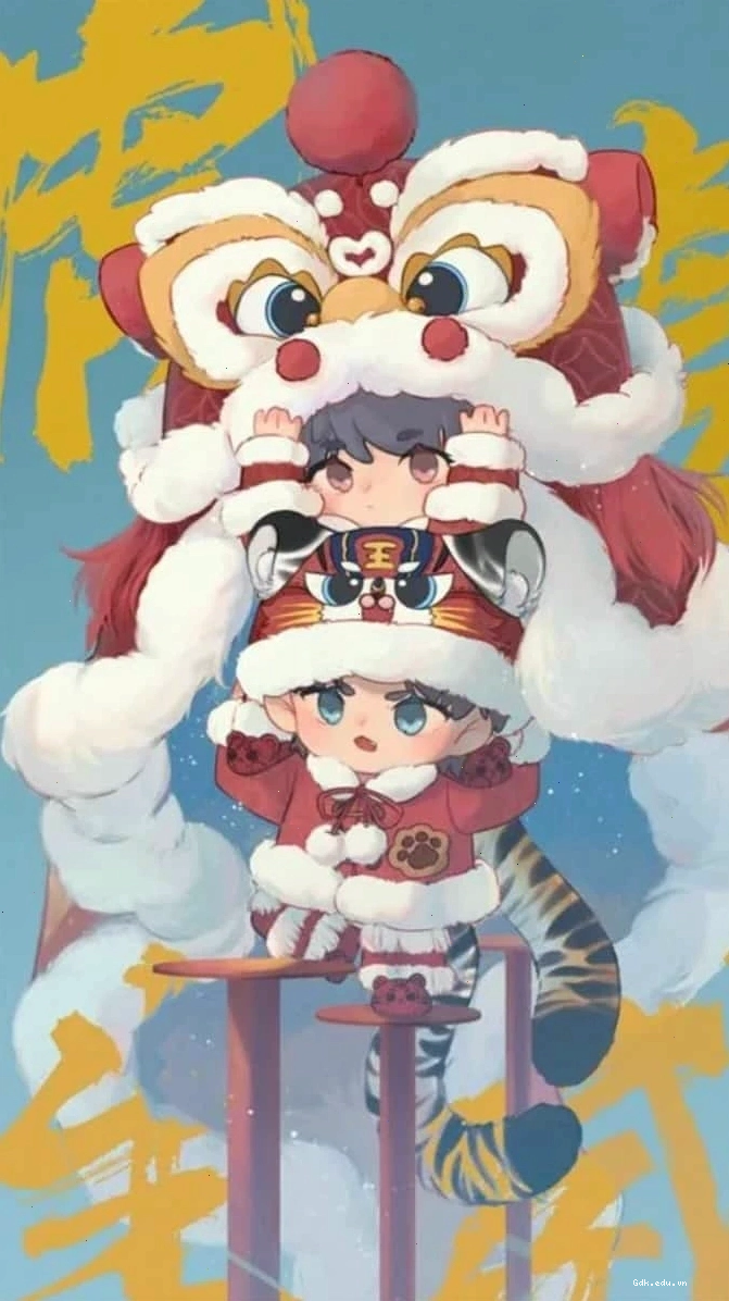 Ảnh Tết Chibi cute với linh vật năm Bính Ngọ