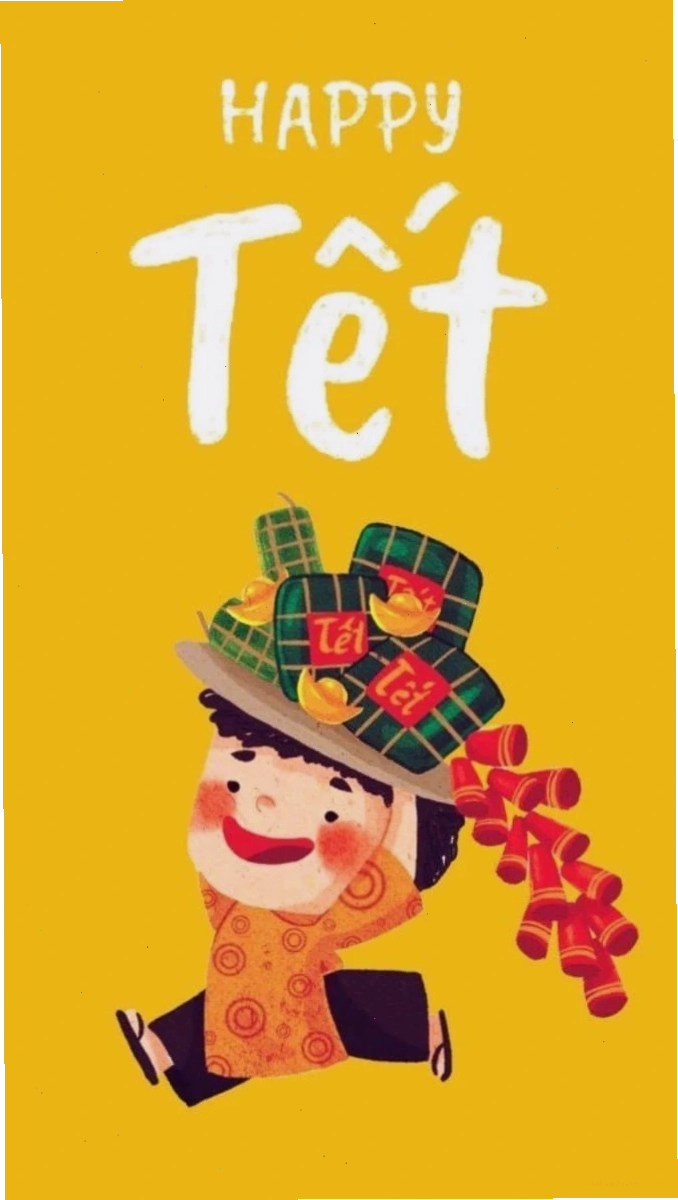 Ảnh Tết Chibi đẹp mắt cho màn hình máy tính