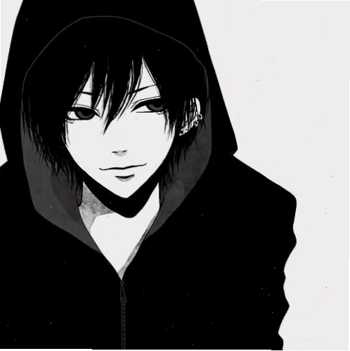 Anime boy đen trắng nam đội mũ, tạo phong cách riêng