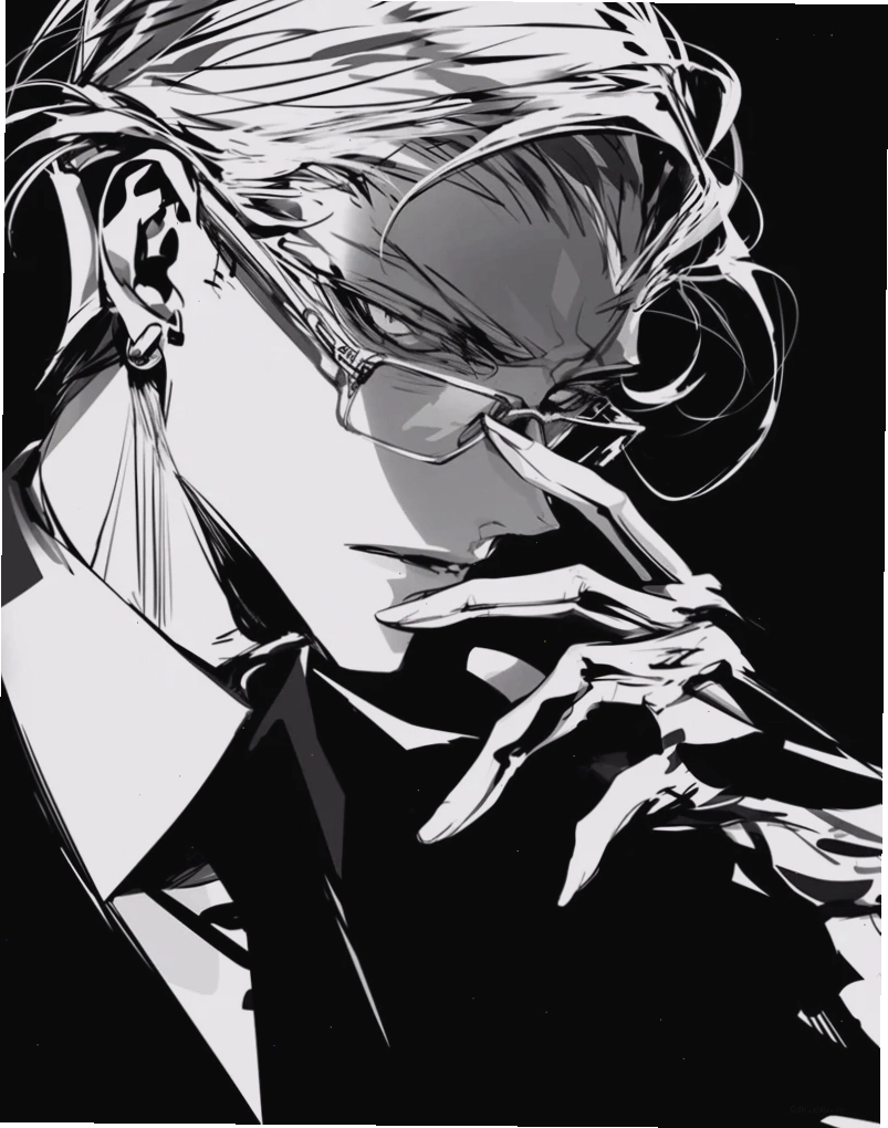 Anime boy với vẻ ngoài lạnh lùng và một chút tăm tối