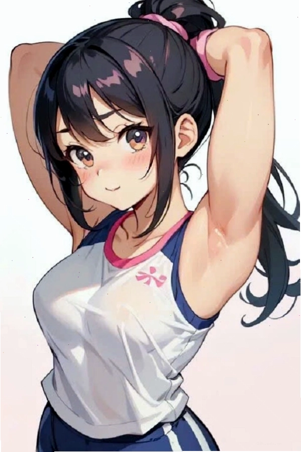 Anime girl bikini tạo dáng quyến rũ bên hồ bơi