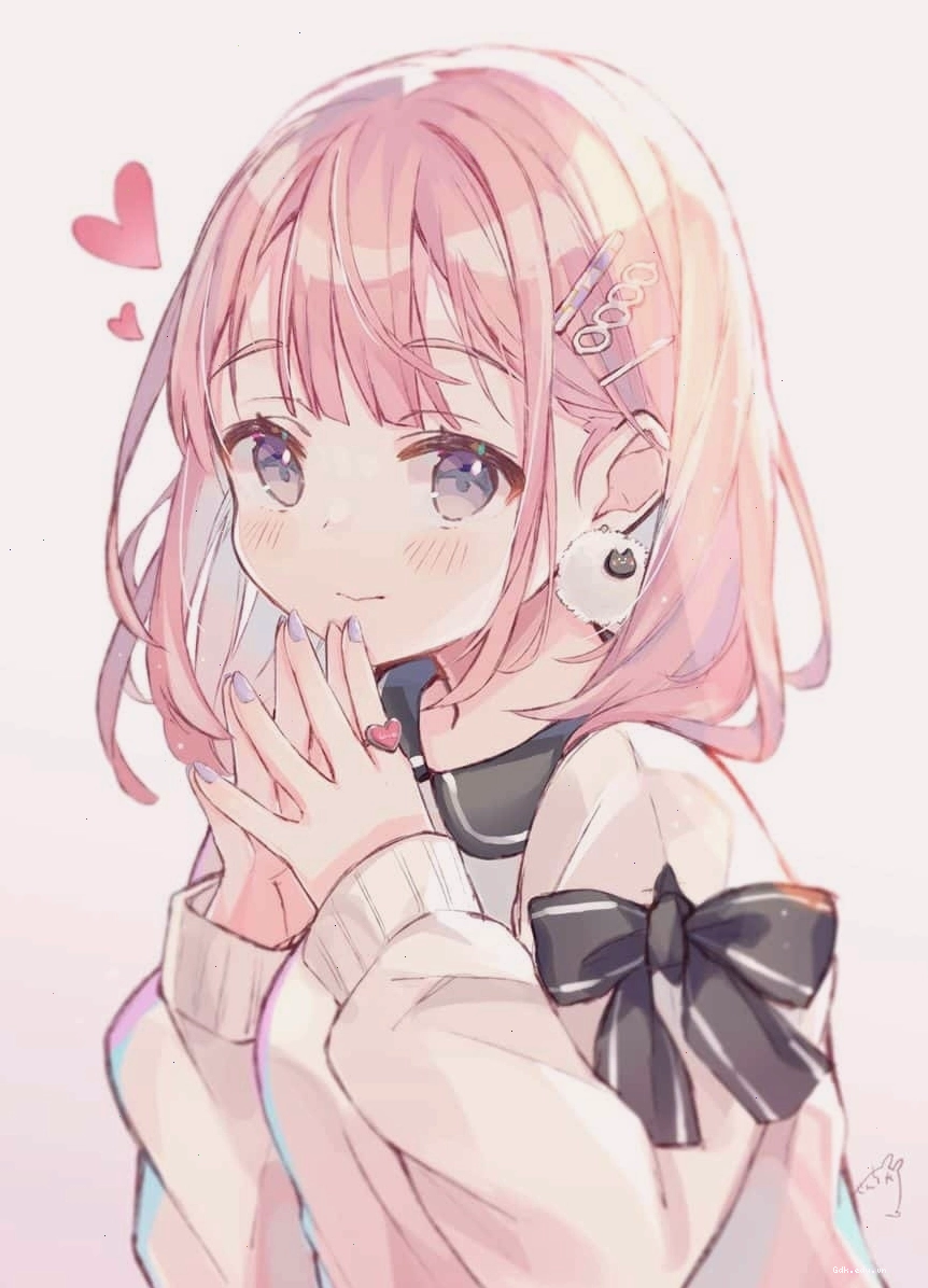 Anime nữ ngầu với mái tóc hồng cá tính và trang phục độc đáo