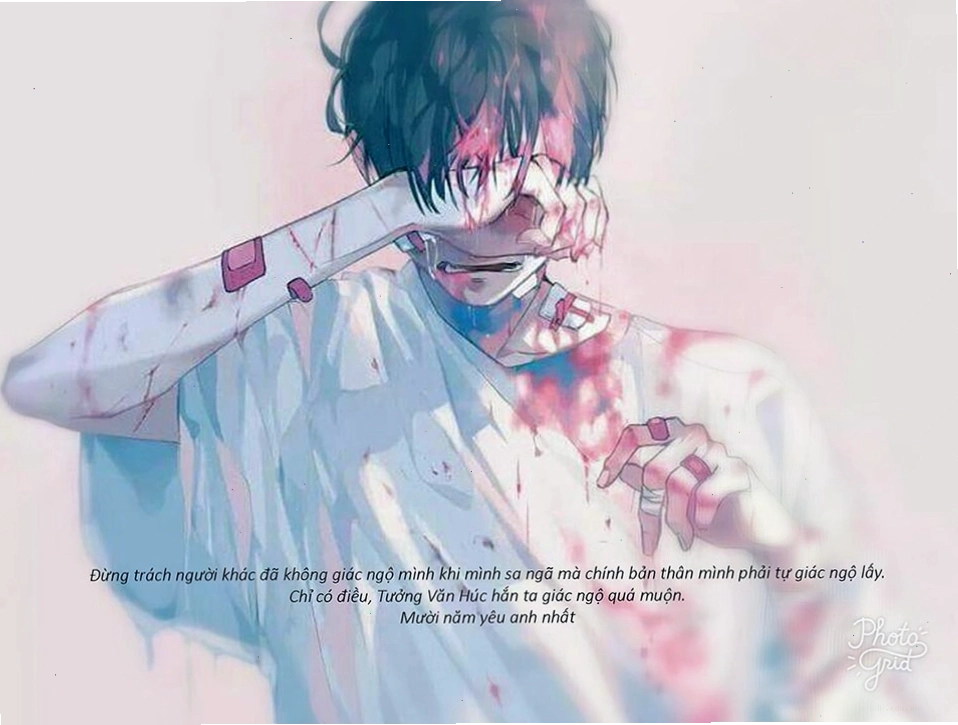 Avatar anime nam buồn với phong cách đen trắng đầy ấn tượng