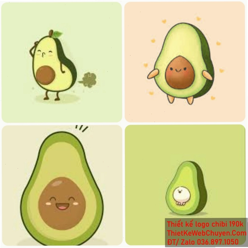 Avatar bơ cute phiên bản mệt mỏi đáng yêu