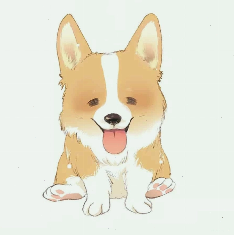 Avatar chó chibi dễ thương với đôi tai vểnh