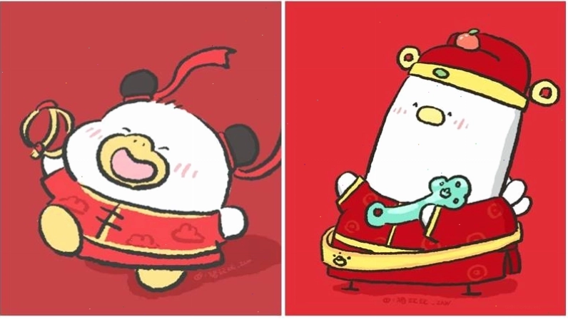 Avatar đôi tết chất chơi cho bạn thân mùa xuân sang