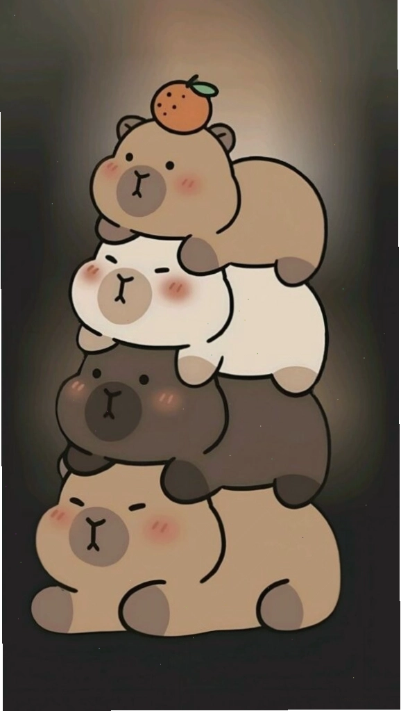 Avatar hài hước với Capybara chất chồng lên nhau trong không gian ấm cúng
