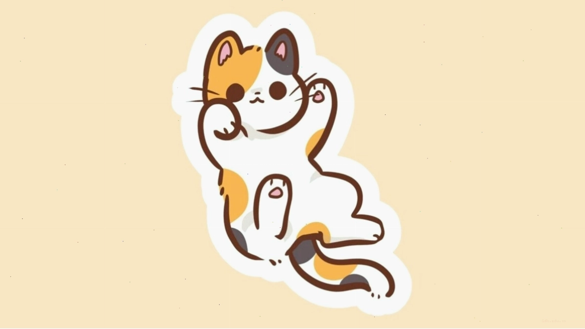 Avatar mèo chibi màu cam với biểu cảm ngộ nghĩnh
