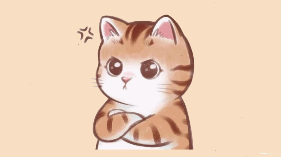 Avatar mèo chibi màu hồng dễ thương