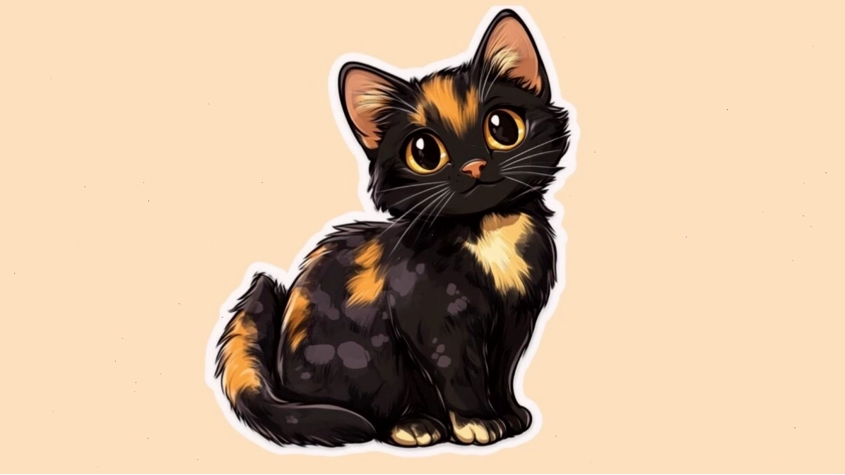 Avatar mèo chibi ngộ nghĩnh với biểu cảm lè lưỡi