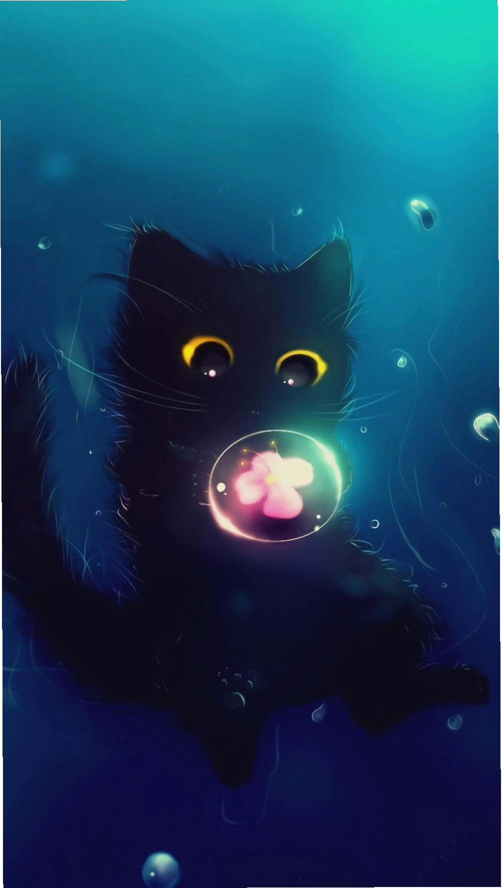 Avatar mèo đen chibi dễ thương làm hình đại diện