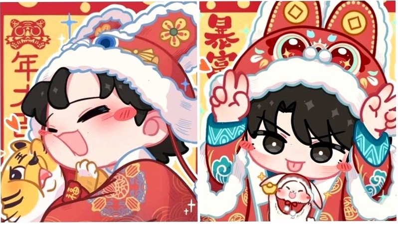 Avatar tết ngầu dành cho các cặp đôi