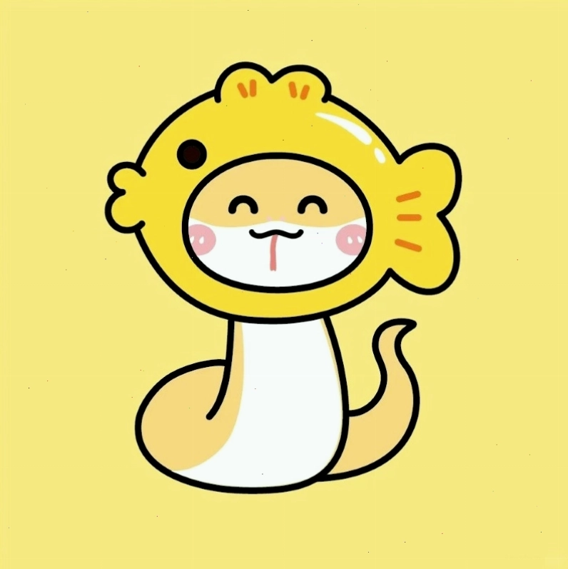 Biểu cảm đáng yêu của hình rắn chibi