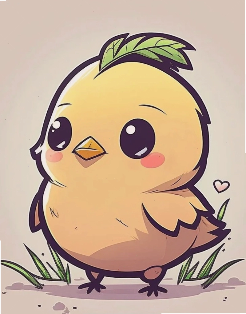 Bộ sưu tập các mẫu gà chibi khác nhau