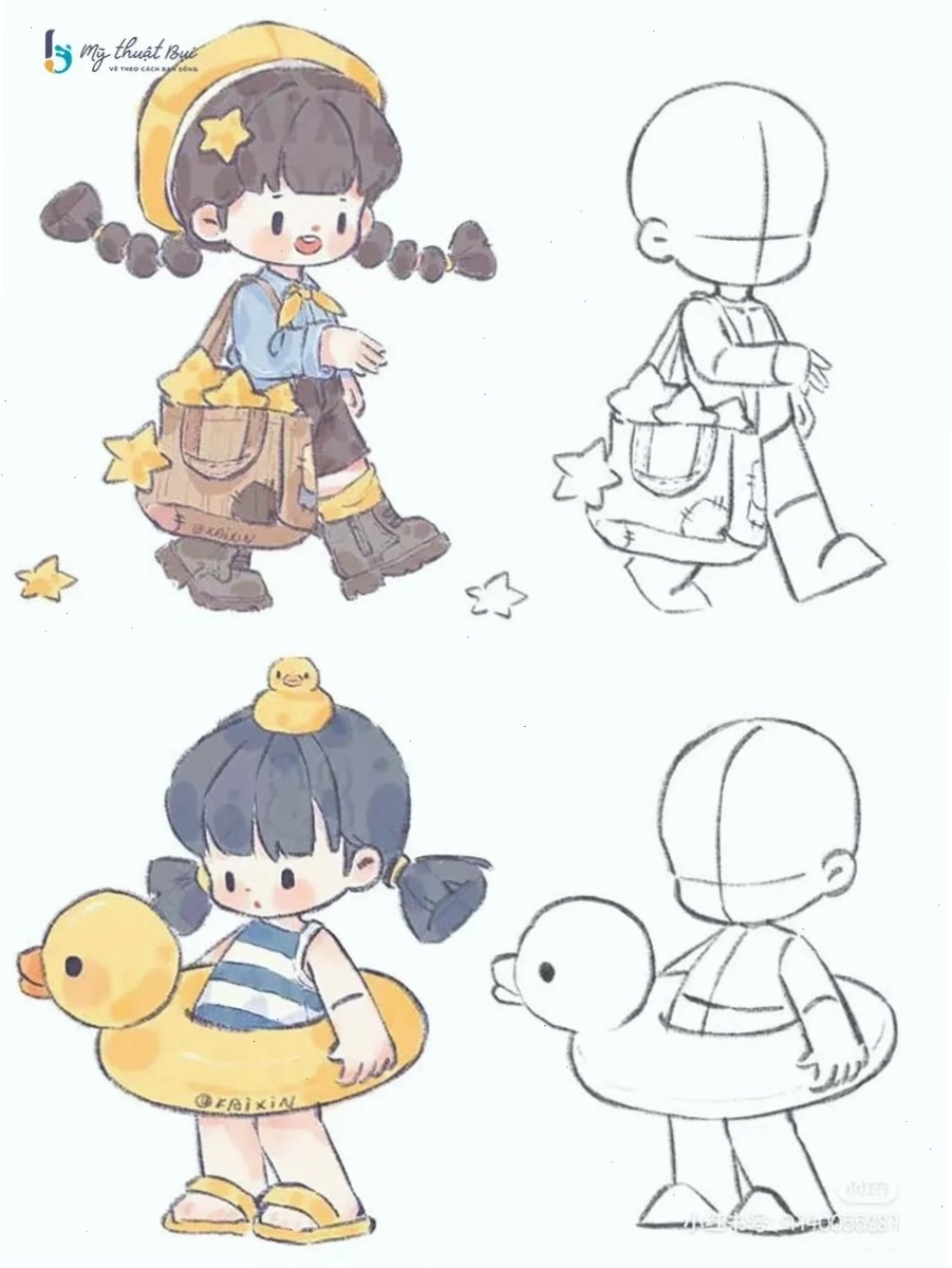 Các bước học vẽ chibi từ cơ bản