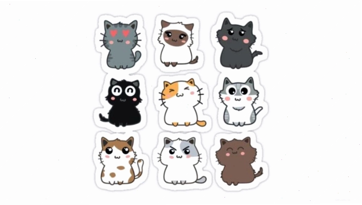 Cặp đôi avatar mèo chibi tình cảm