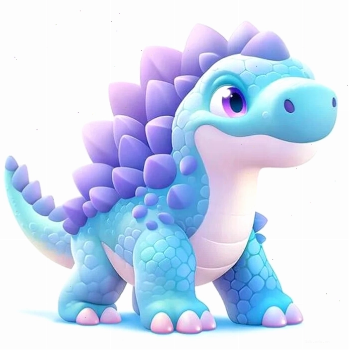 Cặp đôi khủng long chibi dễ thương