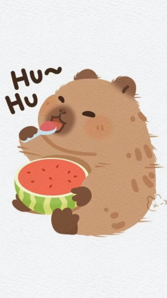 Capybara chibi ngủ