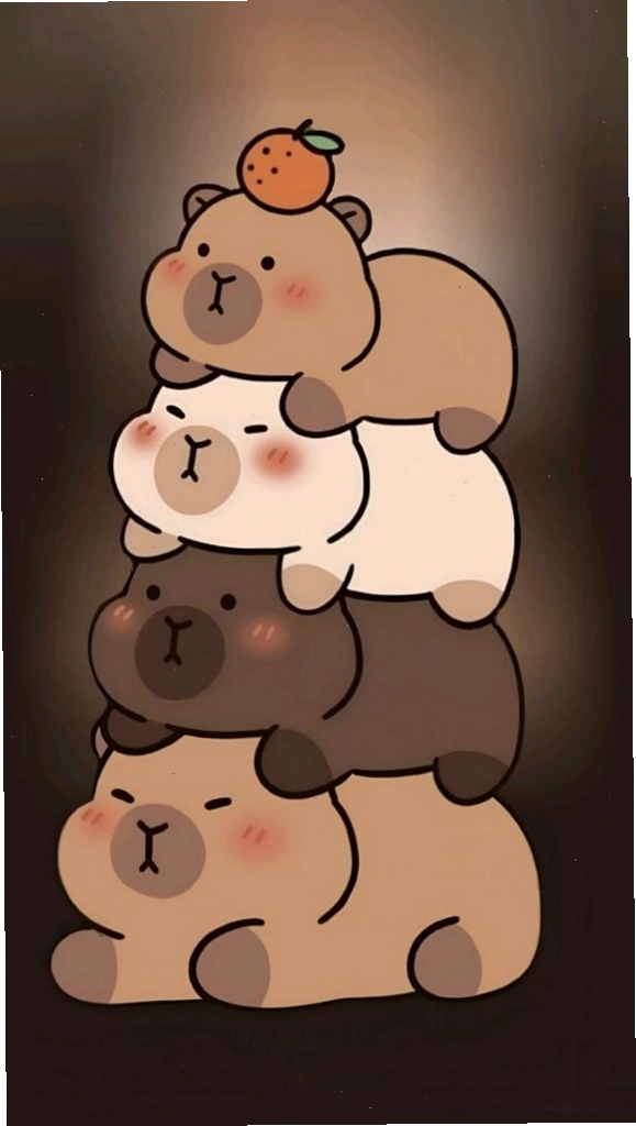 Capybara chồng chất lên nhau tạo cảm giác ấm cúng và vui nhộn