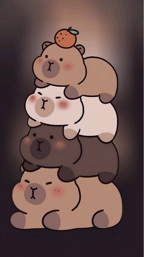 Capybara chồng chất trong bóng tối tạo vẻ bí ẩn