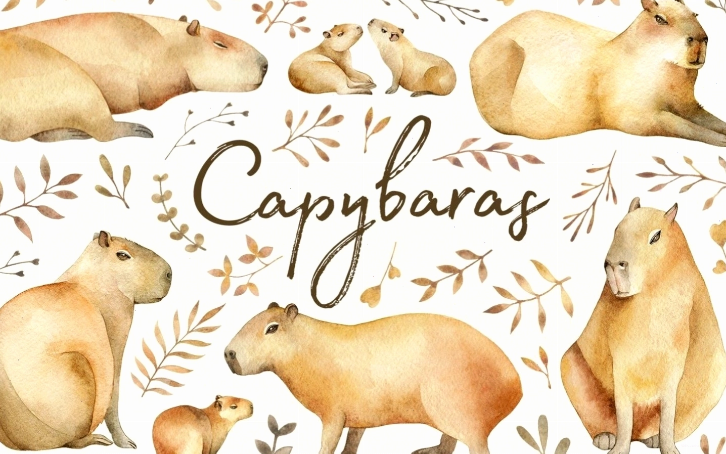Capybara dễ thương trong tạo hình chibi