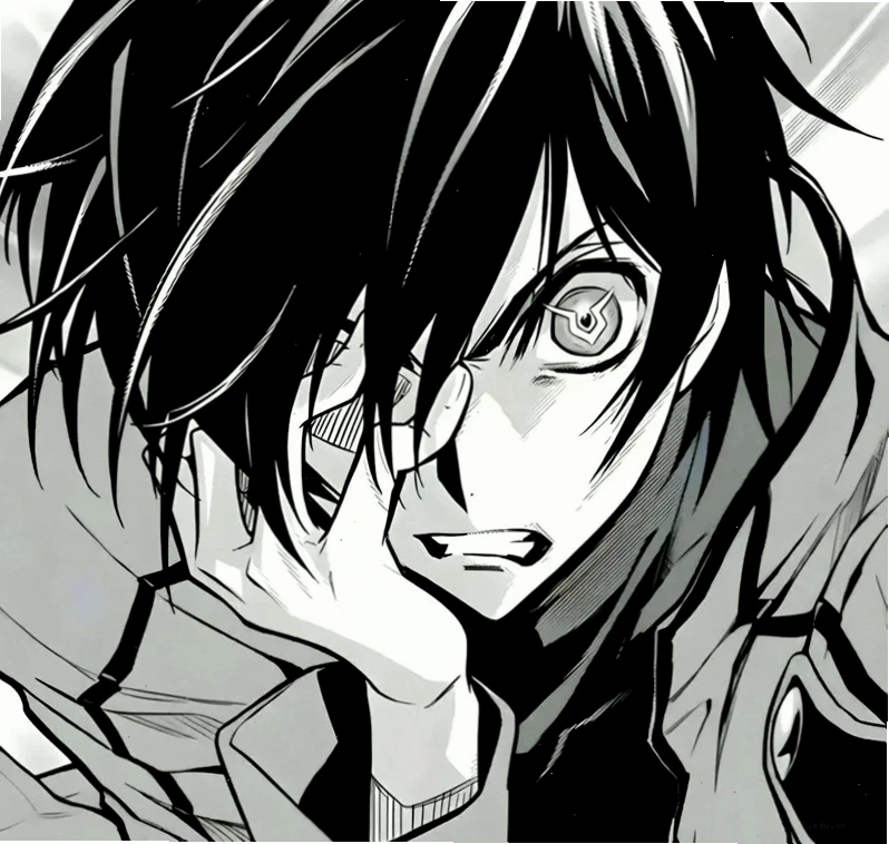 Chân dung anime nam với nét buồn man mác