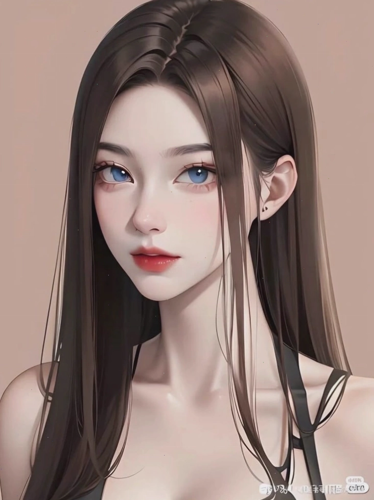 Chân dung anime nữ với đôi mắt màu tím hút hồn