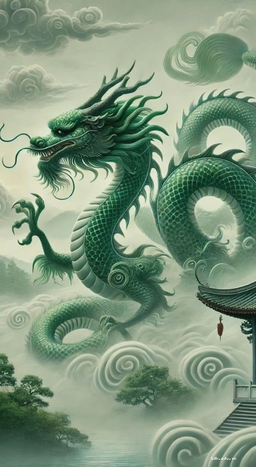 Chi tiết vảy rồng xanh