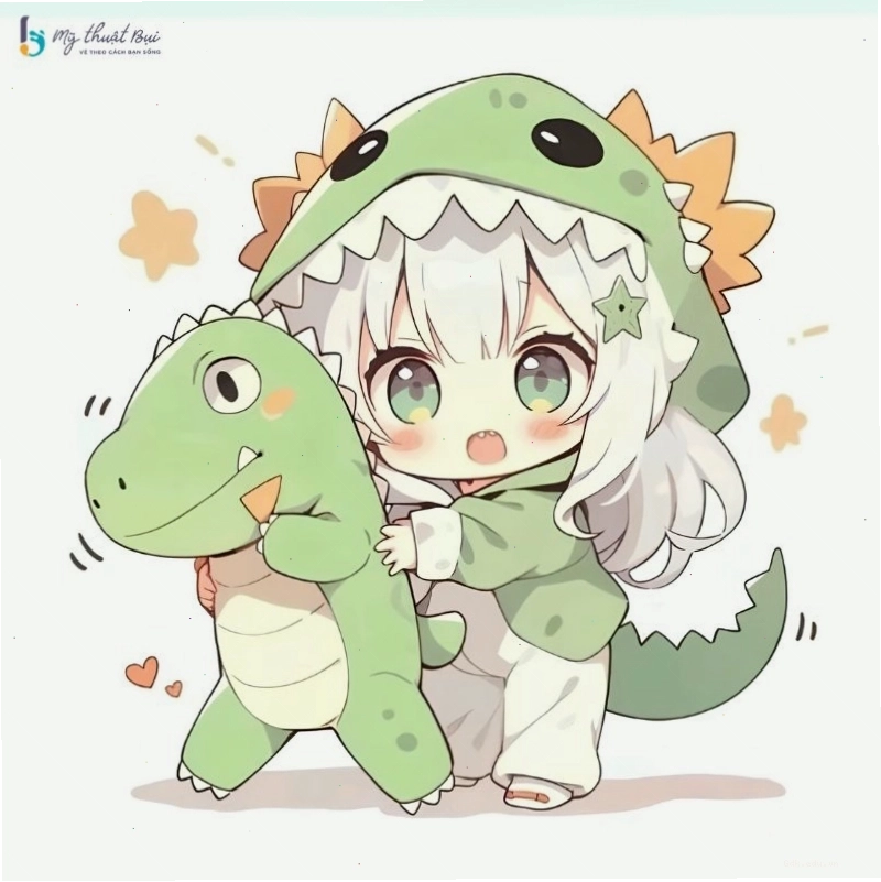 Chibi nữ dễ thương trong trang phục mùa đông