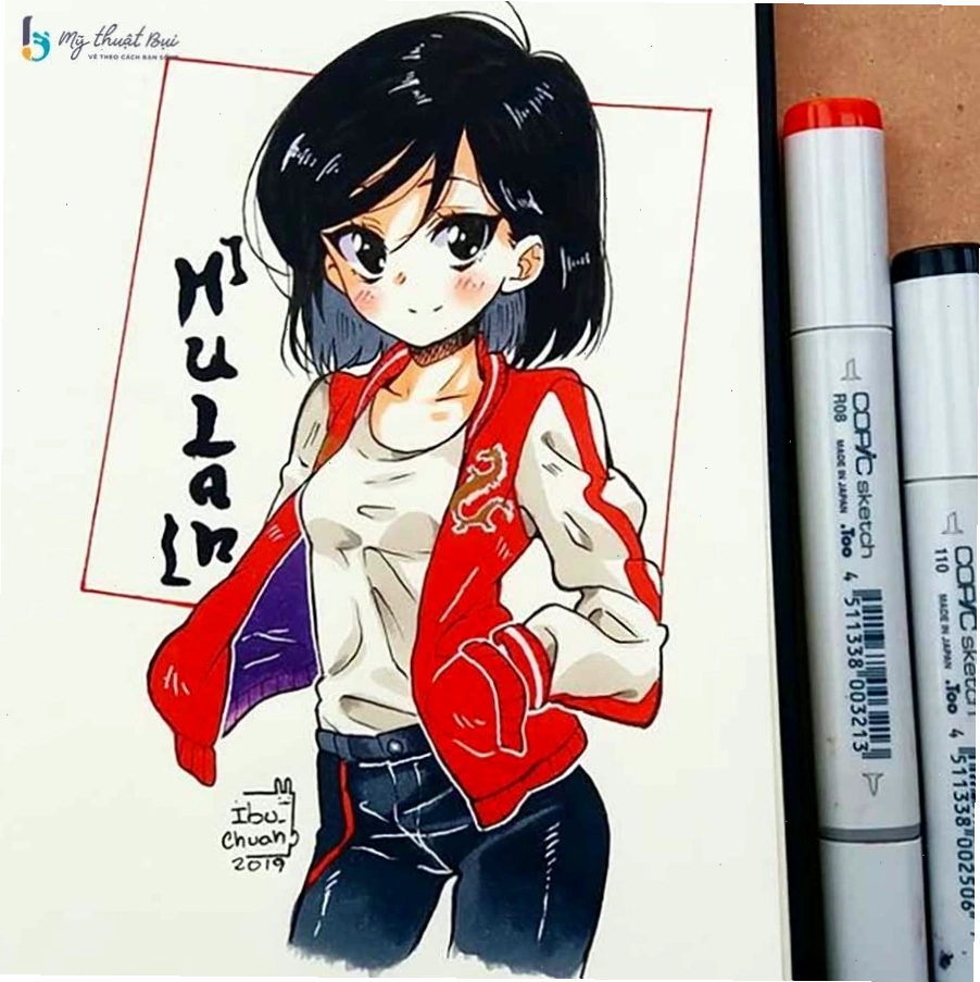 Cô gái anime với phong thái bí ẩn, ánh mắt sâu thẳm