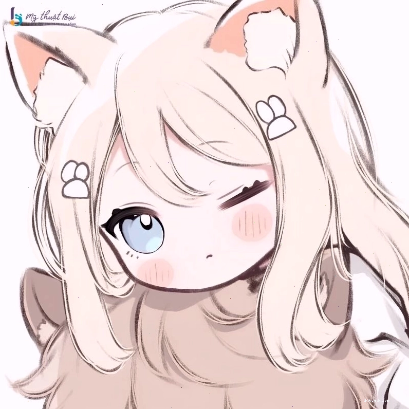 Cô gái chibi dễ thương đang chơi nhạc cụ