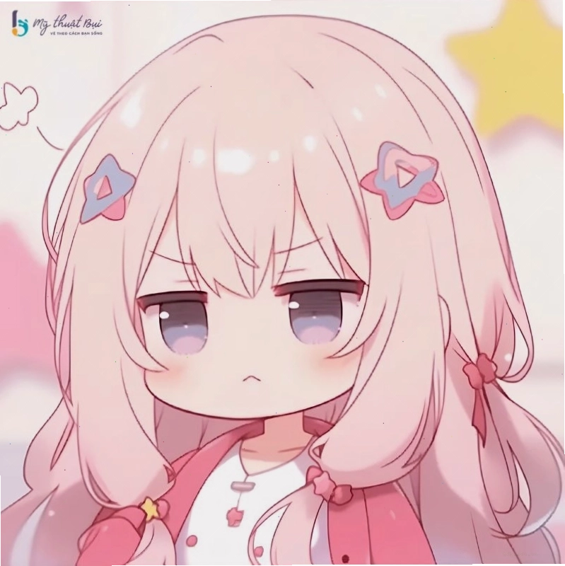 Cô gái chibi mặc váy hoa nhẹ nhàng