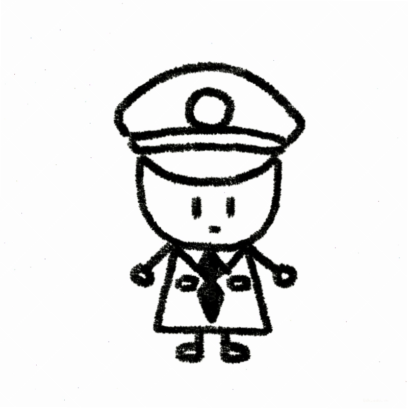 Cô gái công an chibi với nụ cười tươi tắn