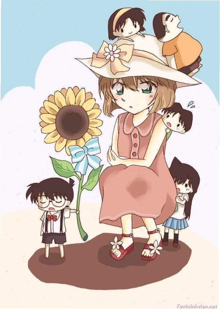 Conan Chibi với biểu cảm ngạc nhiên