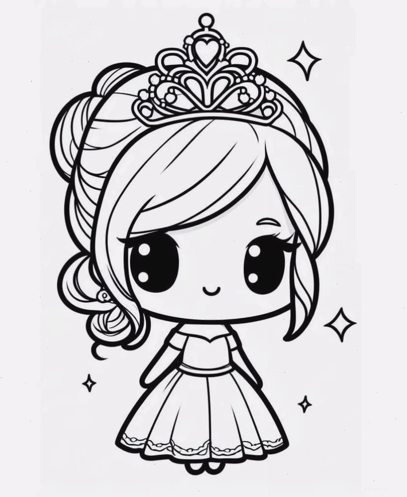 Công chúa chibi vui mừng, hạnh phúc