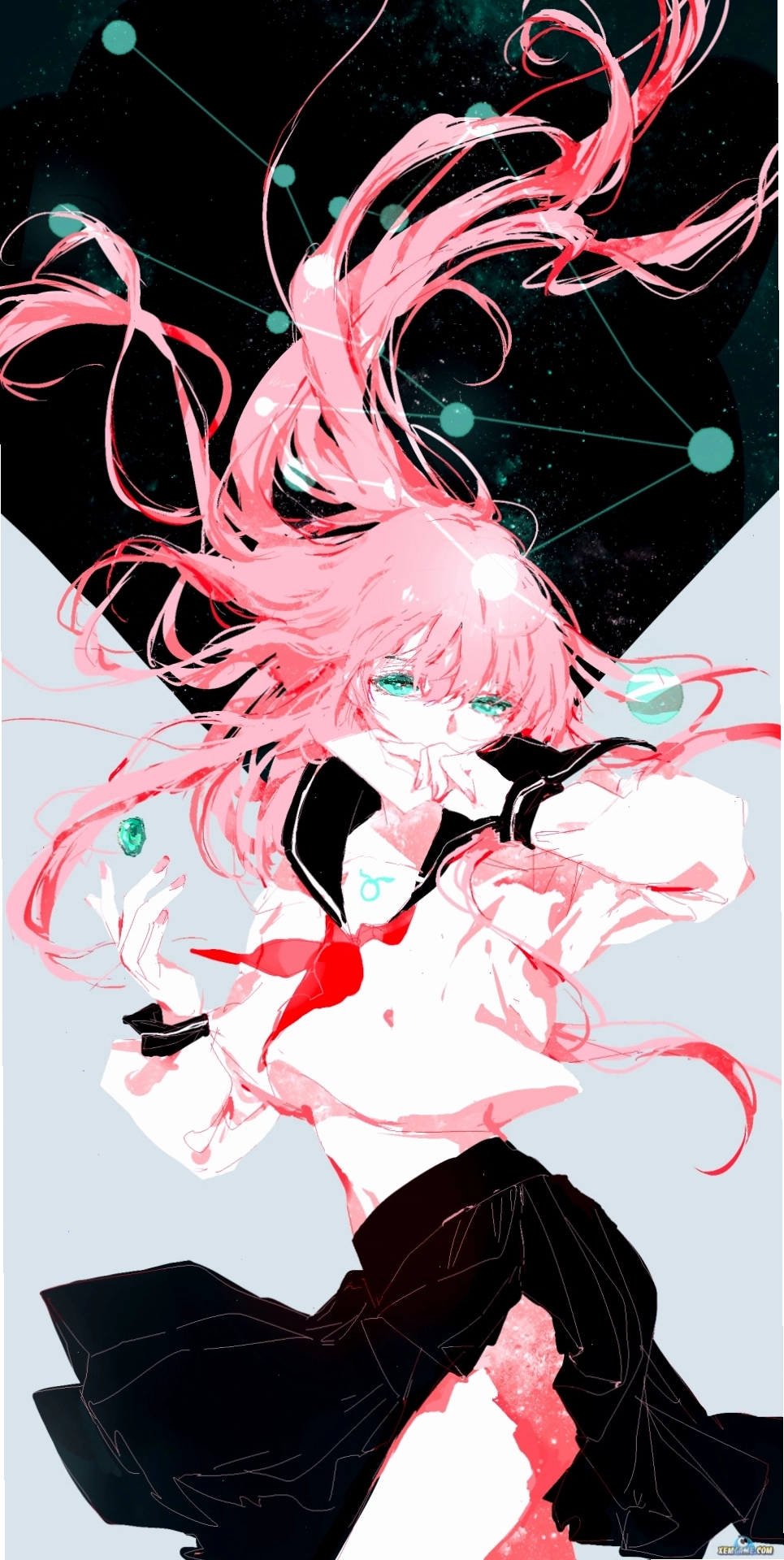 Cự Giải anime với hình ảnh dịu dàng, biểu tượng của sự ấm áp và tình cảm gia đình