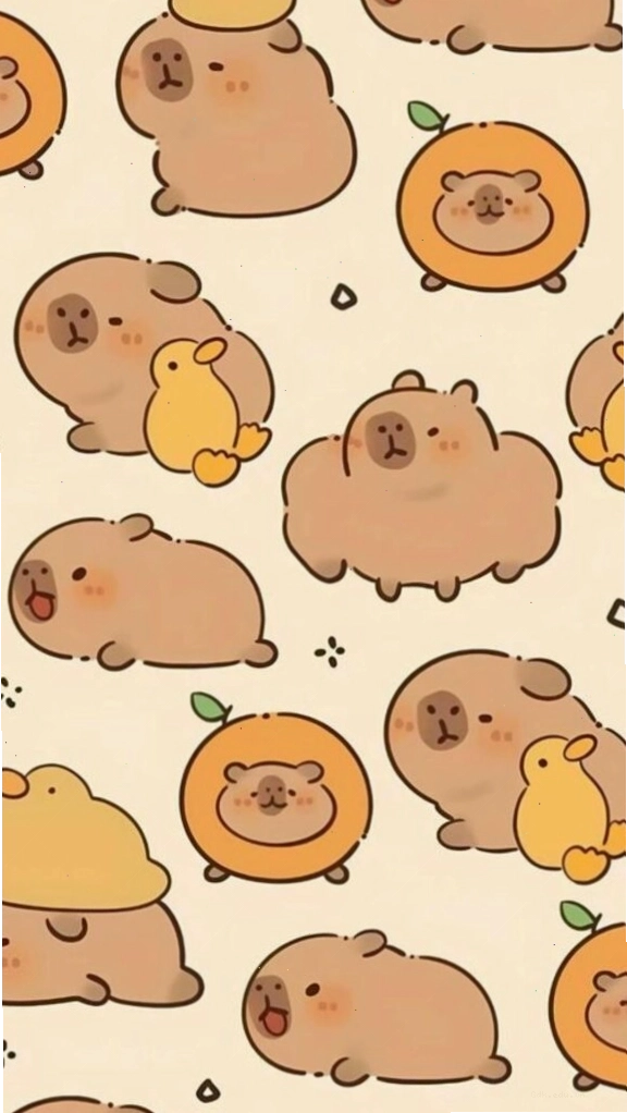 Đàn capybara và vịt vàng thân thiện