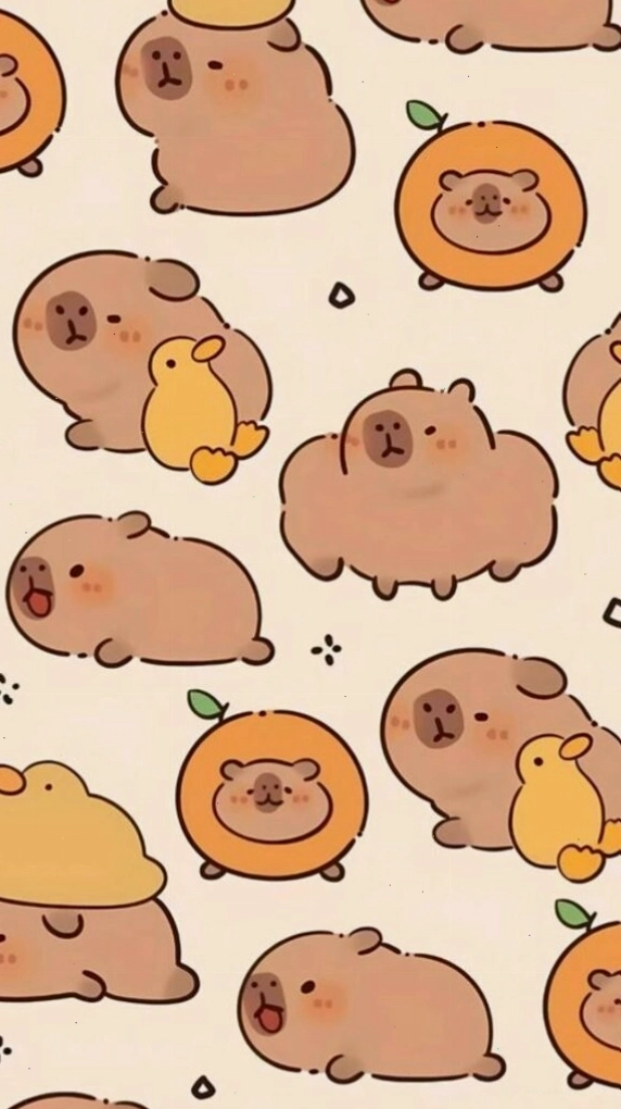 Đàn Capybara và vịt vàng thân thiện