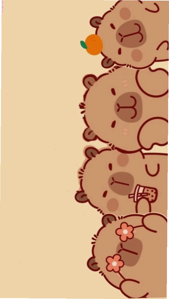 Đàn Capybara xếp hàng chờ đợi một cách vô tri, đáng yêu