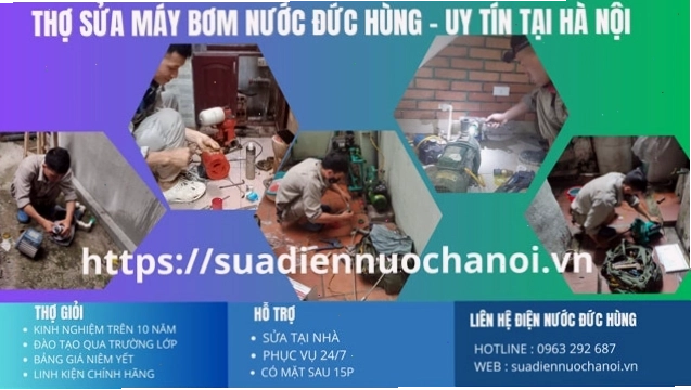 Dịch vụ sửa chữa máy bơm nước gia đình uy tín tại Hà Nội năm 2026