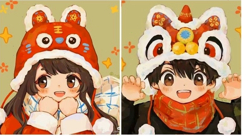 Đôi ta đón Tết, đáng yêu ngất trời