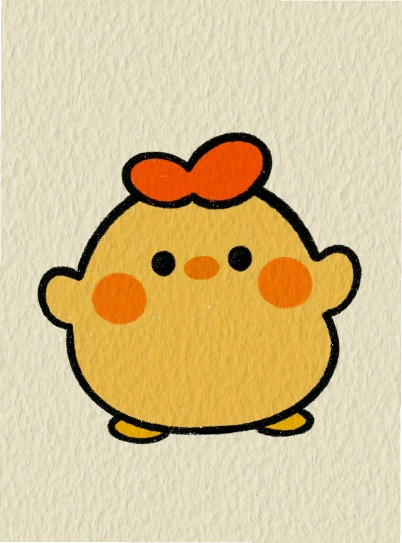 Gà chibi với biểu cảm ngộ nghĩnh và hài hước