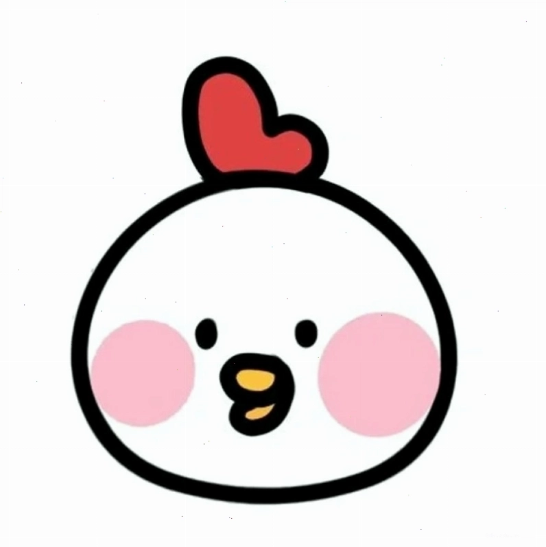 Gà con chibi với bộ lông vàng óng ả và vẻ mặt ngộ nghĩnh