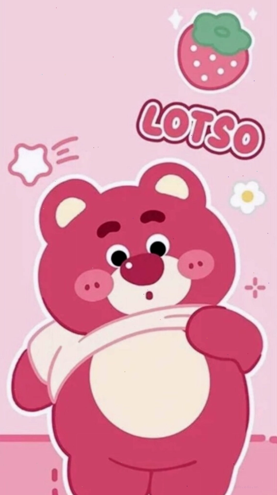 Gấu dâu hoạt hình phong cách kawaii