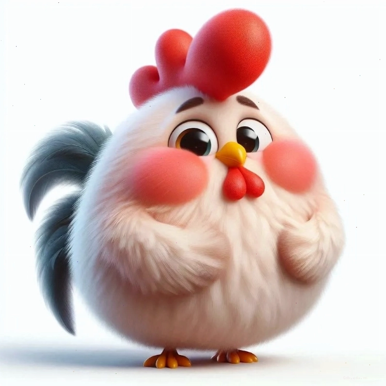 Hai chú gà chibi đang tương tác với nhau